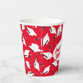 Graduierungsklammern Personalisiertes rotes und we Pappbecher (Rechts)