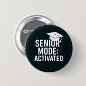 Graduierungsmütze Zitat komisch schwarz Button (Vorne & Hinten)