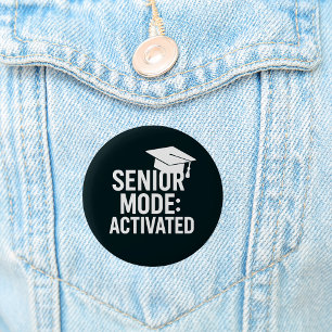 Graduierungsmütze Zitat komisch schwarz Button