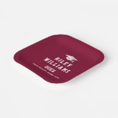 Graduierungsmützenbezeichnung Uni Sport Schriftart Pappteller (Gewinkelt)