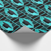 Graduierungsoberflächen Imitate Kristall Türkis Geschenkpapier (Ecke)