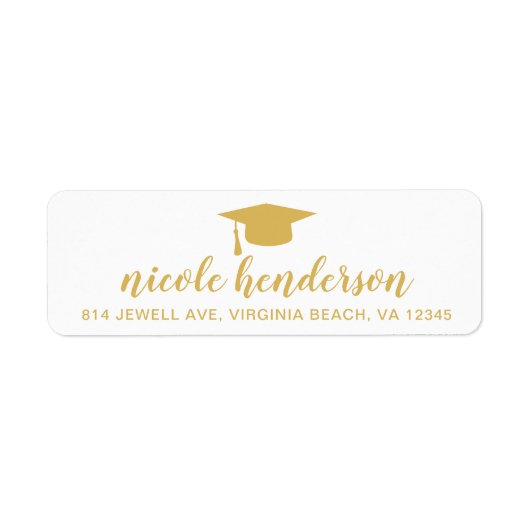 Graduierungsobergrenze Gold und Weiße Rücksendeadr (Vorne)