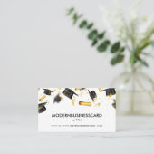 Graduierungsobergrenze Grown School Collage Visitenkarte (Stehend Vorderseite)