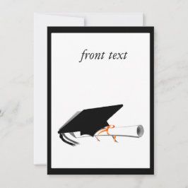 Graduierungsobergrenze mit Diplom auf Leerlaufstel Einladung