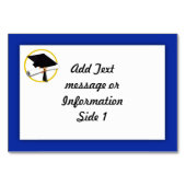 Graduierungsobergrenze mit Diplom - Dunkelblauer H Tischnummer (Vorderseite)