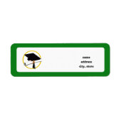 Graduierungsobergrenze mit Diplom - Grüner Hinterg (Vorne)