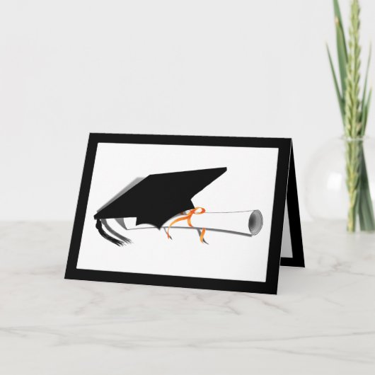 Graduierungsobergrenze mit Diplom Karte (Vorderseite)