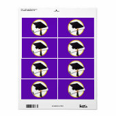 Graduierungsobergrenze mit Diplom - Lila Hintergru (Vorne)