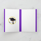 Graduierungsobergrenze mit Diplom - Lila Karte (Innenseite)