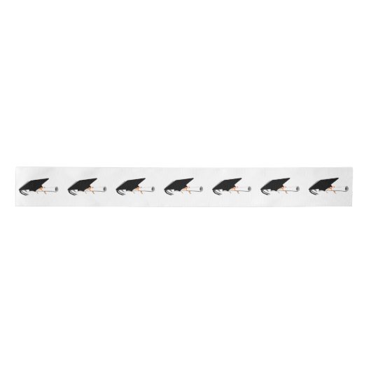 Graduierungsobergrenze mit Diplom Satinband (Vorderseite)