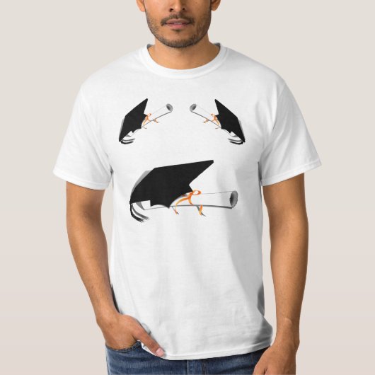 Graduierungsobergrenze mit Diplom T-Shirt (Vorderseite)