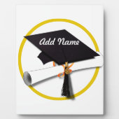 Graduierungsobergrenze mit Diplom- und Goldzirkel Fotoplatte (Vorderseite)