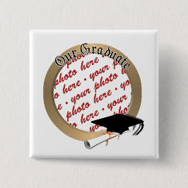 Graduierungsobergrenze mit Gold-Rahmen Button