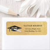 Graduierungsobergrenze Schwarz-Gold-Rücksendeadres (Insitu)