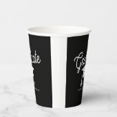 Graduierungsobergrenze Schwarz-weiße Klasse Pappbecher (Rechts)