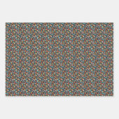 Graduierungsobergrenze, Tassel und Confetti Geschenkpapier Set (Vorderseite 3)