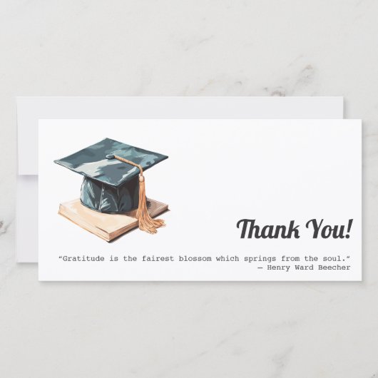 Graduierungsobergrenze und Buch Dankeskarte (Vorderseite)
