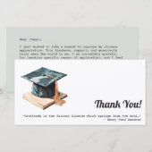 Graduierungsobergrenze und Buch Dankeskarte (Vorne/Hinten)