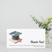 Graduierungsobergrenze und Buch Dankeskarte (Stehend Vorderseite)