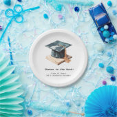 Graduierungsobergrenze und Buch Pappteller (Party)