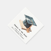 Graduierungsobergrenze und Buch Serviette (Ecke)