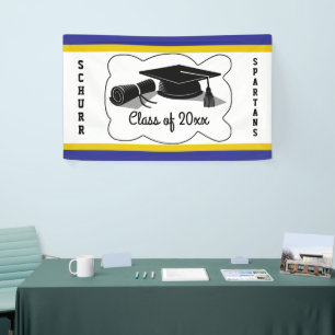 Graduierungsobergrenze und Diplom Banner