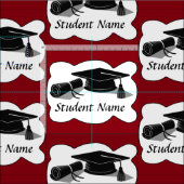 Graduierungsobergrenze und Diplom Stoff (Kachel)