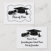 Graduierungsobergrenze und Diplom Telefonnummerkarte (Vorne/Hinten)