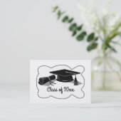 Graduierungsobergrenze und Diplom Telefonnummerkarte (Stehend Vorderseite)