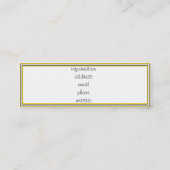 Graduierungsobergrenze und Diplom Telefonnummerkarte (Rückseite)