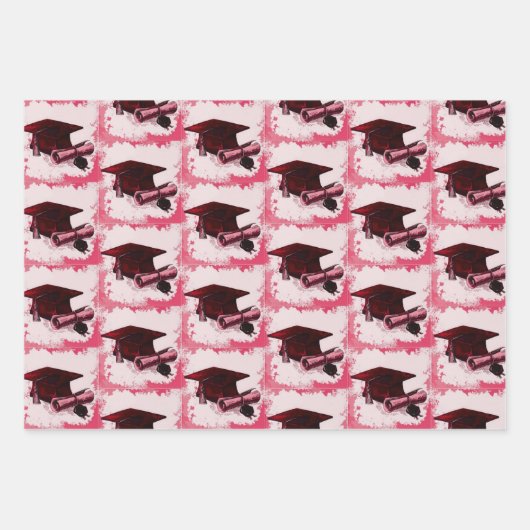 Graduierungsobergrenze und Diplomabholung Geschenkpapier Set (Vorderseite 3)
