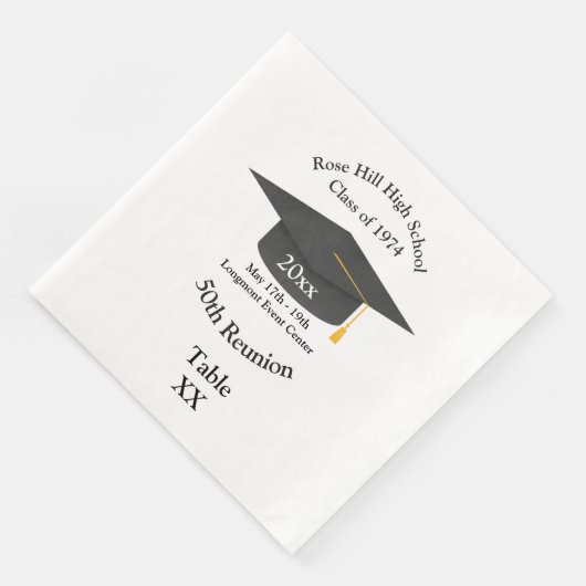 Graduierungspapier Custom Class Wiedersehen Paper Serviette (Ecke)