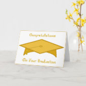 Graduierungspapier Gold Paper Hat oder Card druckb Karte (Gelbe Blume)
