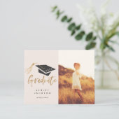 Graduierungspapier und Tassel Gold Foil Foto Ankün Ankündigung (Stehend Vorderseite)