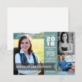 Graduierungspartei 2016 - Classy Banner Collage Einladung (Vorne/Hinten)
