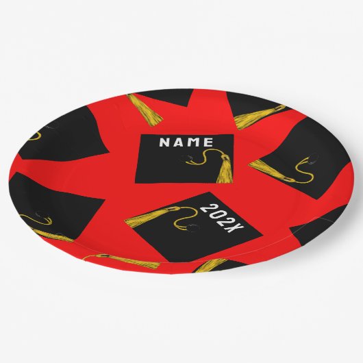 Graduierungspartei 2025 pappteller (Schrägansicht)