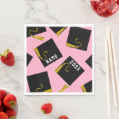 Graduierungspartei 2025 Rosa Serviette (Beispiel)