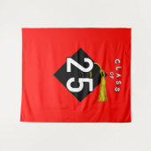 Graduierungspartei 2025 wandteppich (Vorderseite (Horizontal))