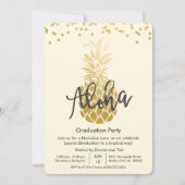 Graduierungspartei Aloha Luau Party Einladung (Vorderseite)