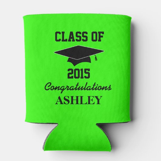 Graduierungspartei bevorzugt mit Jahr und Namen Dosenkühler (Rückseite)