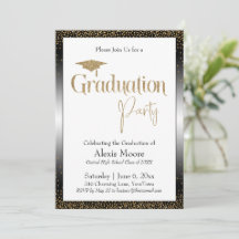 Graduierungspartei Borded Gold Confetti