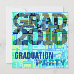 Graduierungspartei Boy Blue Einladung