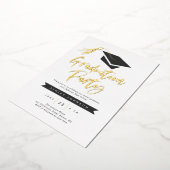 Graduierungspartei Cap und Tassel Folieneinladung (Gedreht)