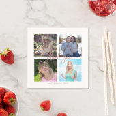 Graduierungspartei Custom Foto Collage Serviette (Beispiel)