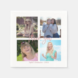 Graduierungspartei Custom Foto Collage Serviette