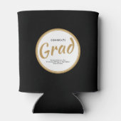Graduierungspartei Custom Typografy Black Dosenkühler (Rückseite)
