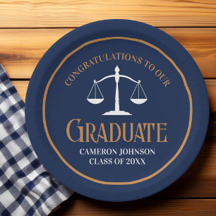 Graduierungspartei der Blue Gold School Pappteller