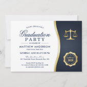 Graduierungspartei der GoldJustice Wreath Law Scho Einladung (Vorderseite)