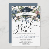 Graduierungspartei des modernen Typ Einladung (Vorne/Hinten)