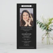 Graduierungspartei Einfaches Modernes Foto QR Code Einladung (Stehend Vorderseite)